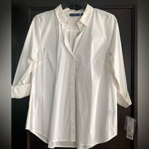 New with tags, white button down shirt size M